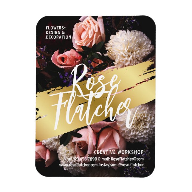 Magnet Flexible Atelier de fleurs Black Gold (Vertical)
