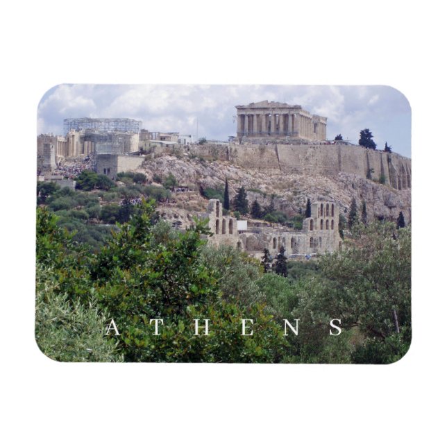Magnet Flexible Athènes Acropole vue réfrigérateur aimant (Horizontal)