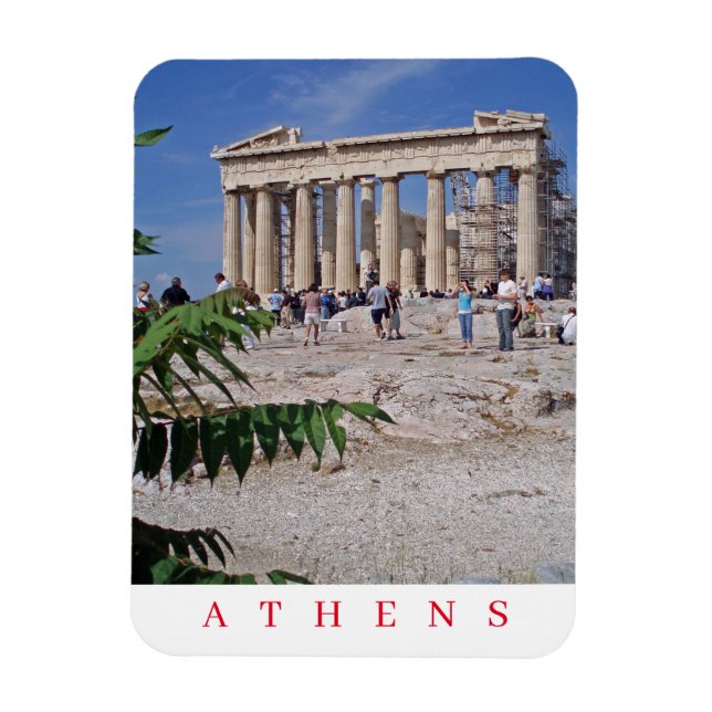 Magnet Flexible Athènes Parthénon vue panoramique aimant frigo (Vertical)