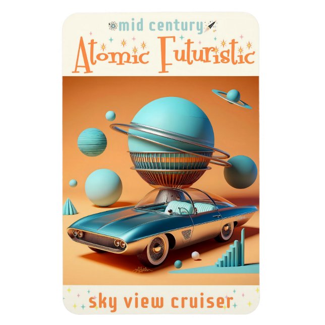 Magnet Flexible Atomic Futuristic Sky View Cruiser Car  (Vertical)