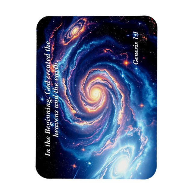 Magnet Flexible Au début, Dieu et Verse de création (Vertical)