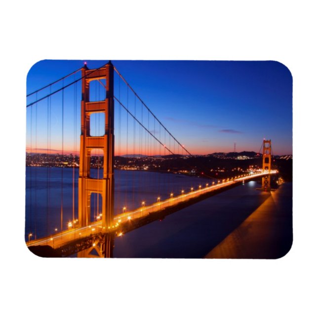 Magnet Flexible Aube sur San Francisco et Golden Gate Bridge. (Horizontal)