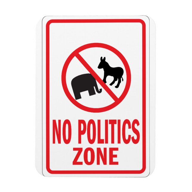 Magnet Flexible Aucun signe d'avertissement de zone politique (Vertical)