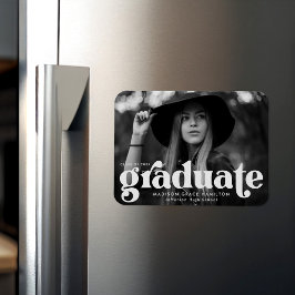 Magnet Flexible Audacieuse Typographie blanc Diplôme photo