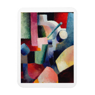 Magnet Flexible August Macke, Coloured Composition of Forms