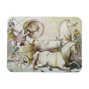 Magnet Flexible Auriges romains, du "dei de Costumi Romani", engr