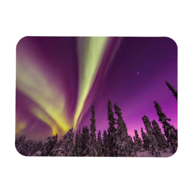 Magnet Flexible Aurora Borealis Northern Lights Fairbanks Alaska (Horizontal)