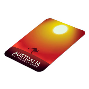 Magnet Flexible Australie "La terre d'en bas" impression de vacanc
