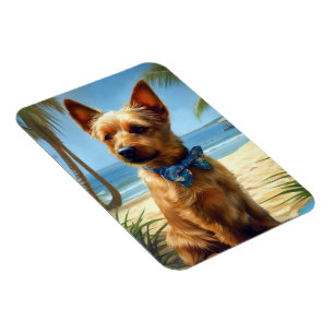 Magnet Flexible Australien Terrier On Beach amoureux des chiens ca