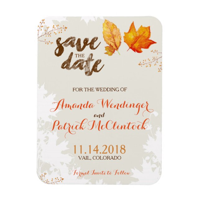 Magnet Flexible Automne Feuilles d'automne Enregistrer l'aimant de (Vertical)