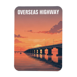 Magnet Flexible Autoroute d'outre-mer Key West Floride Voyage