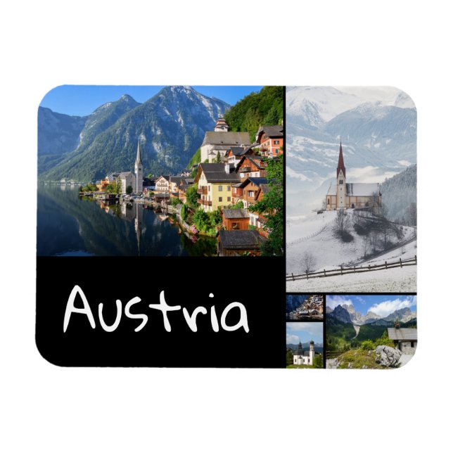 Magnet Flexible Autriche paysages voyage photo collage (Horizontal)