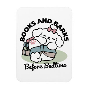 Magnet Flexible Avant le coucher avec ma chienne - Livre et Amoure
