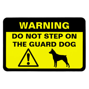 Magnet Flexible Avertissement drôle de chien de garde de MinPin d