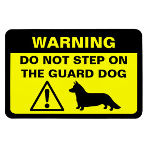 Magnet Flexible Avertissement humoristique de chien de garde de