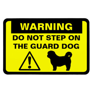 Magnet Flexible Avertissement humoristique de chien de garde de
