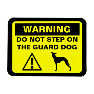 Magnet Flexible Avertissement humoristique de chien de garde de