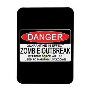 Magnet Flexible Avertissement - manifestation de zombi