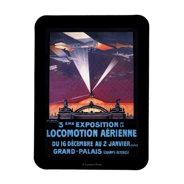 Magnet Flexible Avion volant au-dessus de l'affiche de la lumière  (Vertical)
