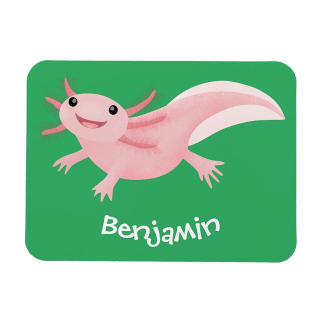 Magnet Flexible axolotl rose pâle (Horizontal)