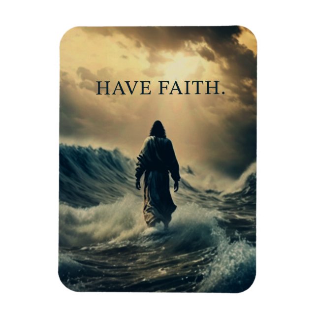 Magnet Flexible Ayez la foi - Jésus Christ Cite la foi chrétienne (Vertical)