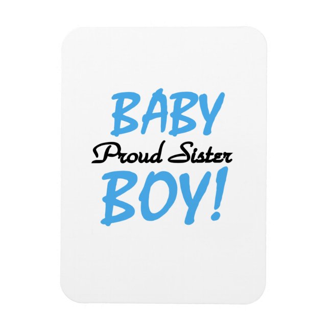 Magnet Flexible Baby Boy Fier Soeur Cadeaux (Vertical)