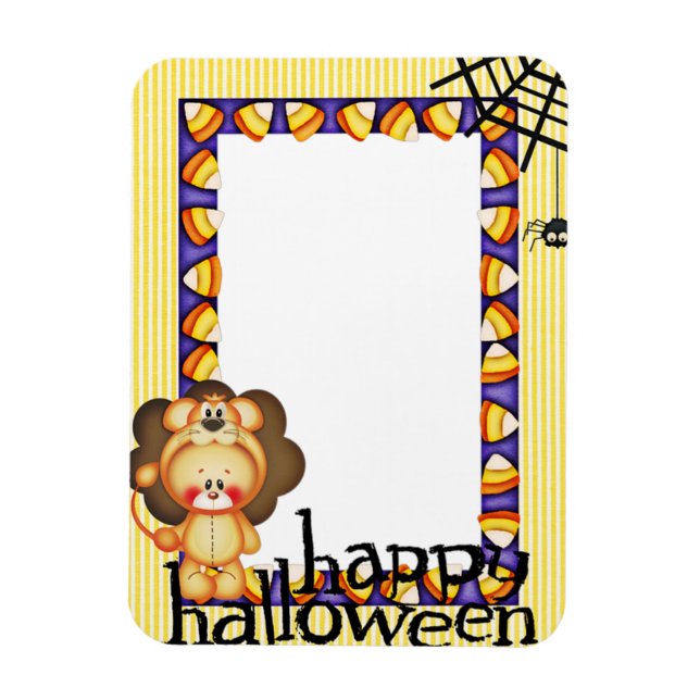 Magnet Flexible Baby Lion Happy Halloween Frame (Vertical)