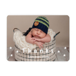 Magnet Flexible Baby Thank You Photo