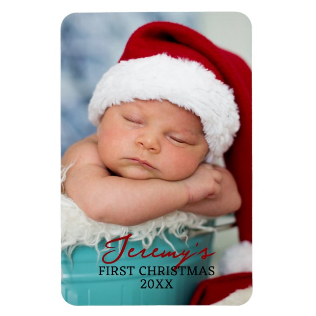 Magnet Flexible Baby's First Christmas 4x6 Photo Refrigerator (Vertical)