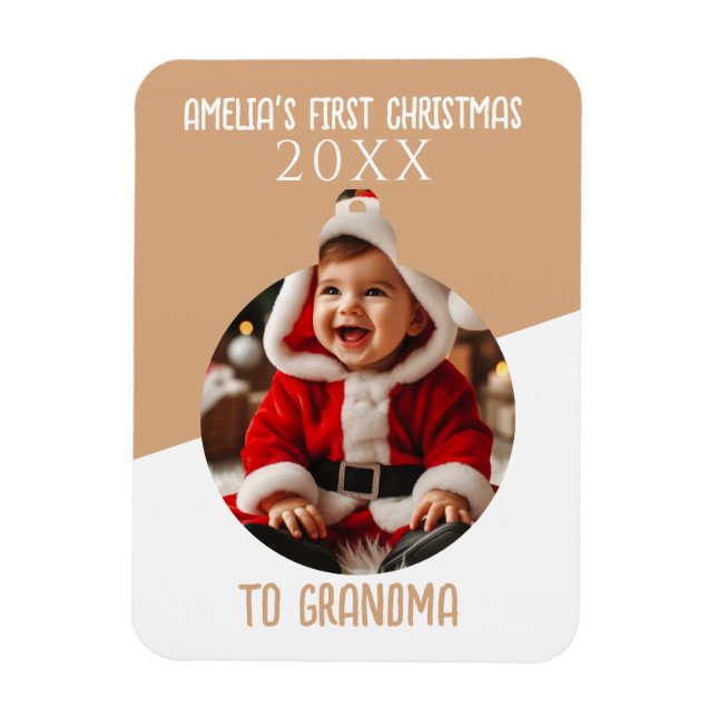 Magnet Flexible Baby's First Christmas Photo Ornament Keepsake  (Vertical)