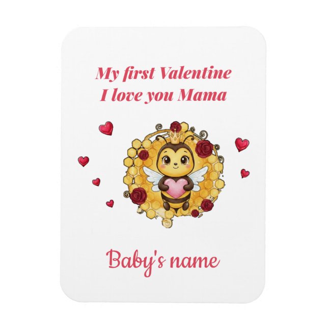 Magnet Flexible Baby's First valentine (Vertical)