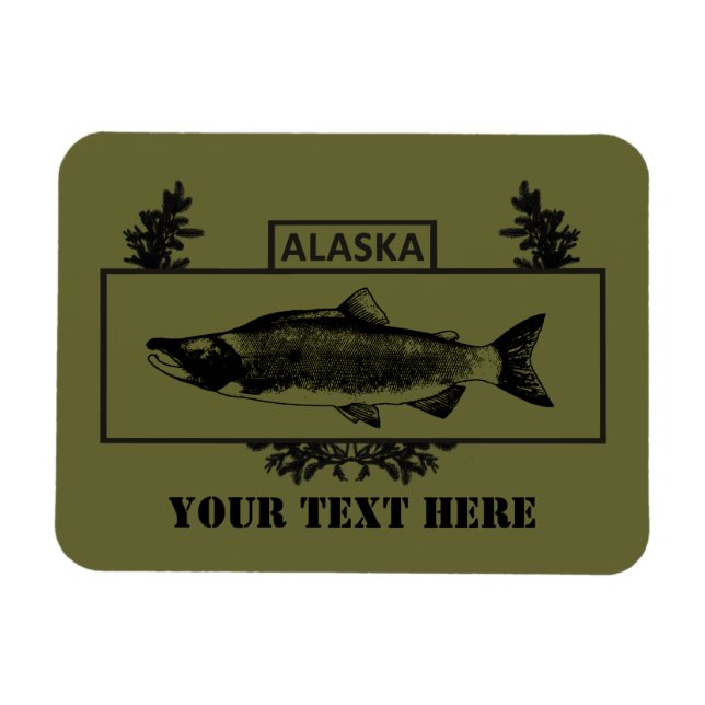 Magnet Flexible Badge de pêcheur de combat de l'Alaska (Horizontal)