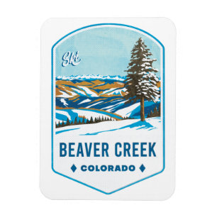Magnet Flexible Badge de ski Beaver Creek Colorado