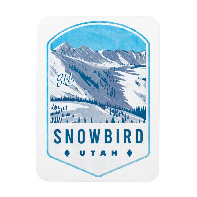 Magnet Flexible Badge de ski Snowbird Utah (Vertical)