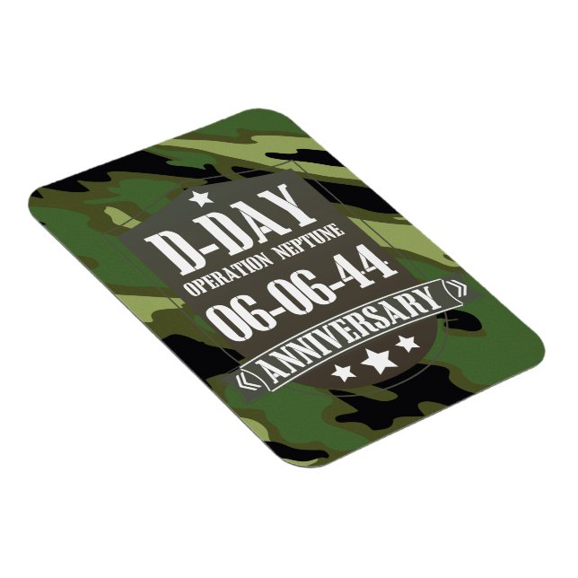 Magnet Flexible Badge du Jour J avec camouflage (Côté Droit)