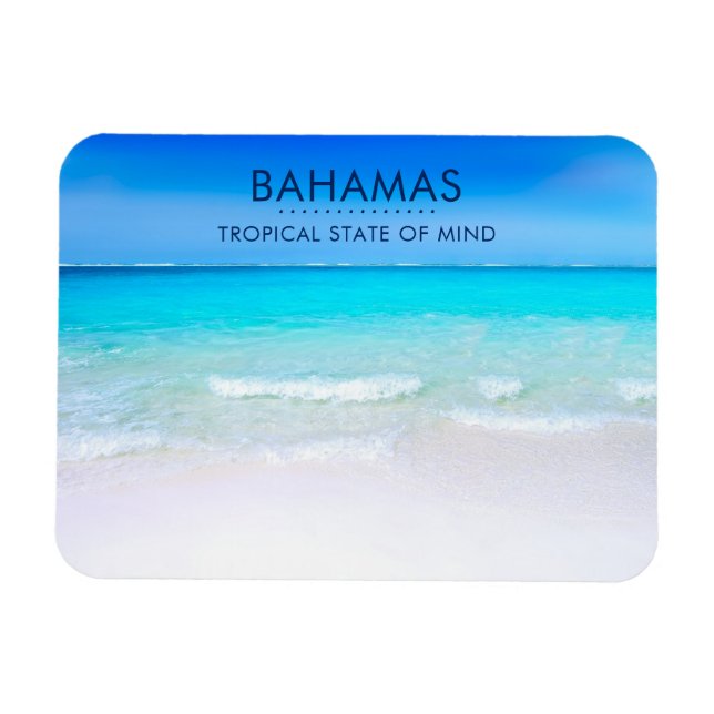 Magnet Flexible Bahamas Tropical Beach avec une mer turquoise (Horizontal)