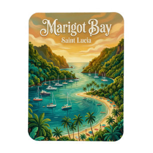 Magnet Flexible Baie de Marigot Sainte-Lucie