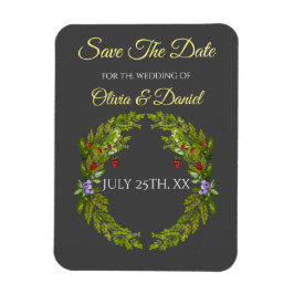 Magnet Flexible Baies et champignons de la forêt d'aquarelle guerr