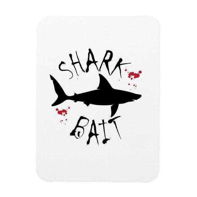 Magnet Flexible Bait de requin drôle Grand blanc (Vertical)
