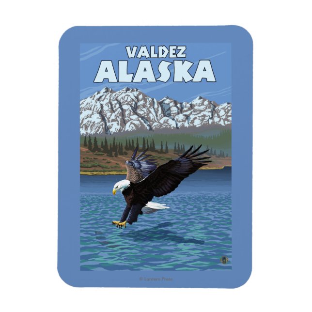 Magnet Flexible Bald Eagle Diving - Valdez, Alaska (Vertical)