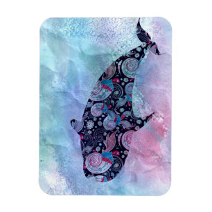 Magnet Flexible Baleine ornementale de silhouette