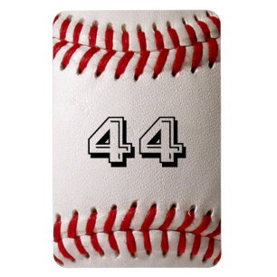 Magnet Flexible Balle de baseball blanche classique avec numéro de