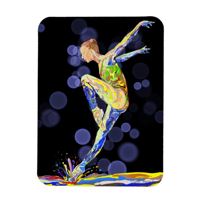 Magnet Flexible Ballerina colorée (Vertical)
