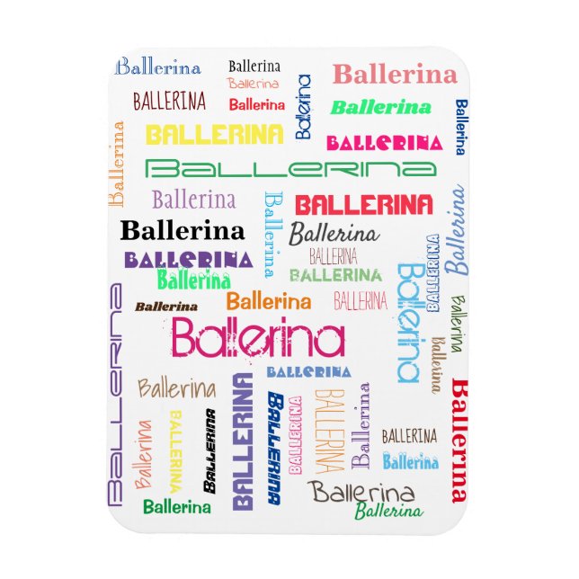 Magnet Flexible Ballerina Typographie Aimant photo flexible (Vertical)