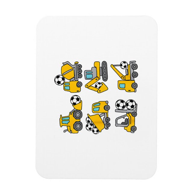 Magnet Flexible Ballon de Football Enfants Football Camions de Con (Vertical)