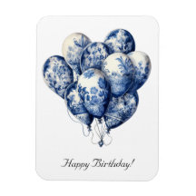 Ballons en bleu de Delft, personnalisables
