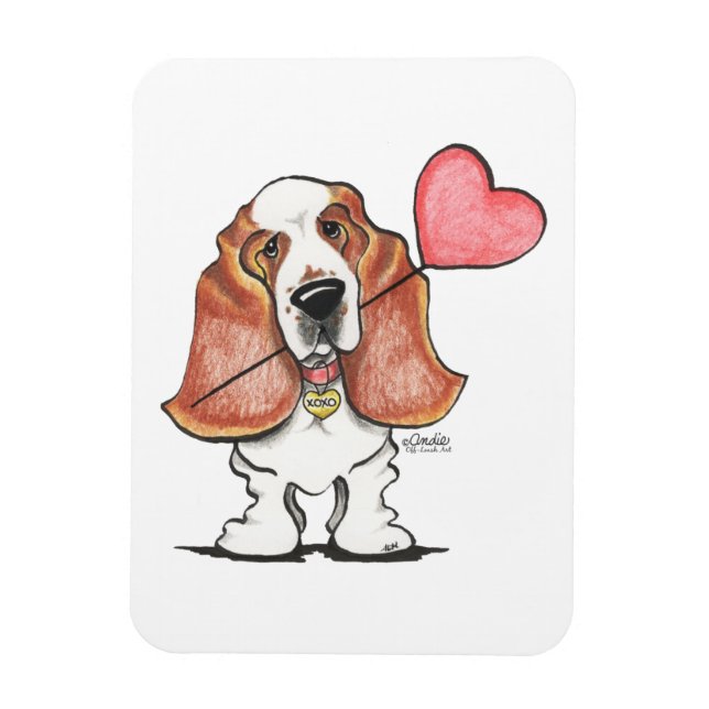 Magnet Flexible Balloon de Basset Hound (Vertical)
