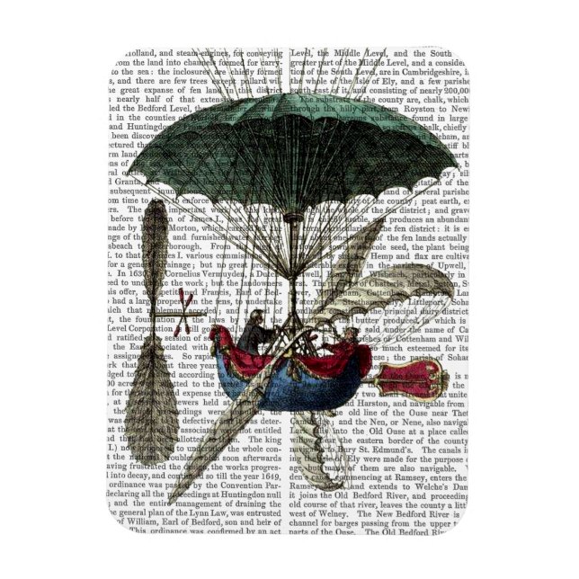 Magnet Flexible Ballotte à air chaud Place du Louvre (Vertical)