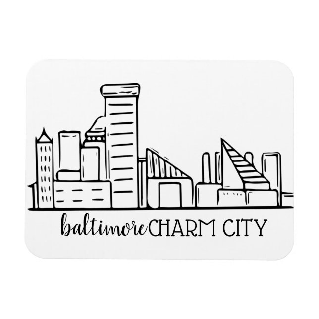 Magnet Flexible Baltimore Skyline (Horizontal)