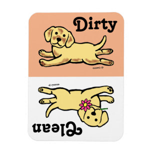 Magnet Flexible Bande dessinée jaune innocente de chiot de